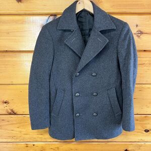 TALLIA Elegant Grey Wool Blend Blazer Lined Double Breasted Collared Boys 12R